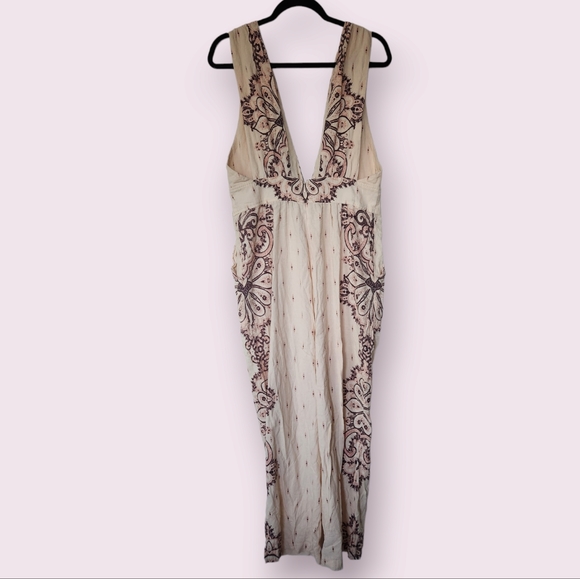 Free People Cream Setting Sun Jumpsuit - Picture 3 of 9
